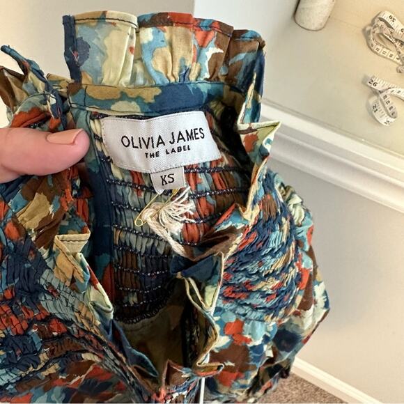 NWT Tuckernuck Olivia James The Label Orange floral Mini Dress XS - Picture 13 of 15